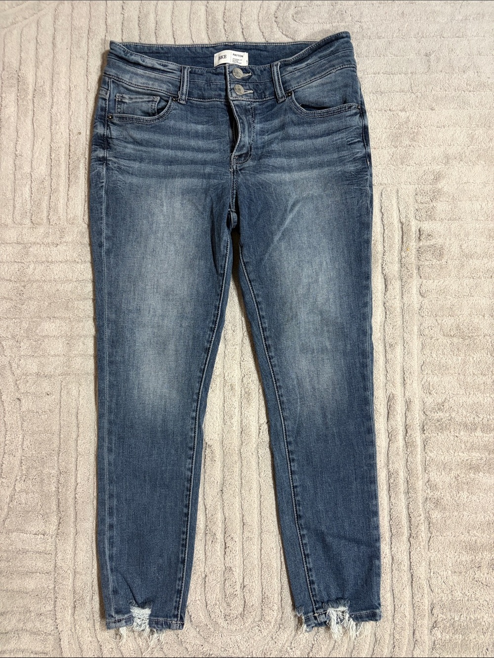 BKE Payton Women's Distressed Skinny Mid Raise Jeans Size 29 25” inseam
